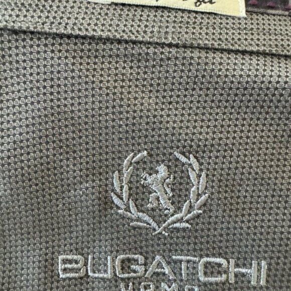 Bugatchi Mens Long Sleeve Black Grey and White - Picture 3 of 3
